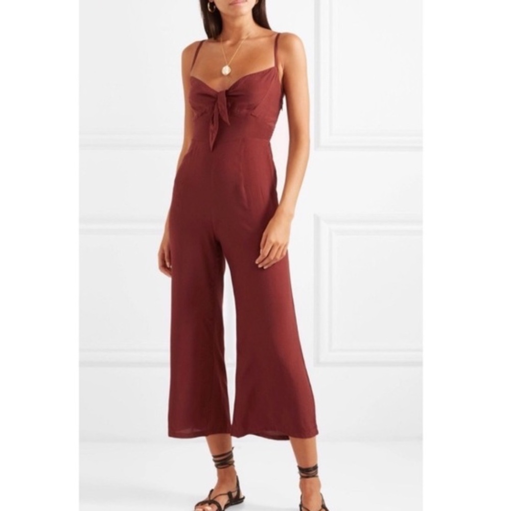 Faithfull the Brand fitted maroon one piece size 8